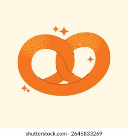 Set of various baked goods croissant, loaf, pretzel, bun, baguette, roll, danish pastry, and donut isolated on light background. Flat vector illustration. Bakery and food concept cooking pastry
