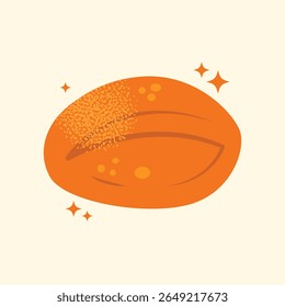 Set of various baked goods croissant, loaf, pretzel, bun, baguette, roll, danish pastry, and donut isolated on light background. Flat vector illustration. Bakery and food concept cooking pastry