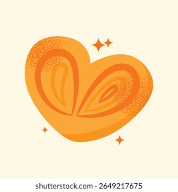 Set of various baked goods croissant, loaf, pretzel, bun, baguette, roll, danish pastry, and donut isolated on light background. Flat vector illustration. Bakery and food concept cooking pastry