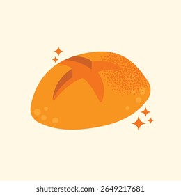 Set of various baked goods croissant, loaf, pretzel, bun, baguette, roll, danish pastry, and donut isolated on light background. Flat vector illustration. Bakery and food concept cooking pastry