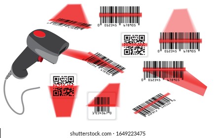 set of various bar code or set of packaging label bar code or qr codes. eps 10, 