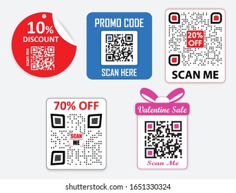 set of various bar code or set of packaging label bar code or qr codes. eps 10 
