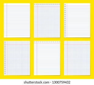 set of various blank empty paper. easy to modify