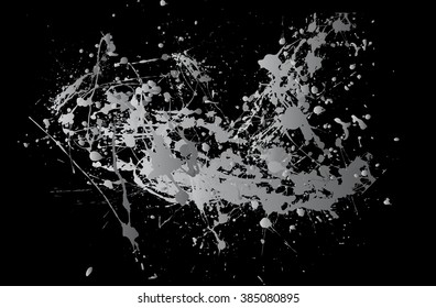 Set of various blood or paint splatters drops and trail  Isolated on white background  all elements grouped no effects, vector design element illustration