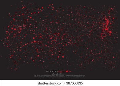 Set of various blood or paint splatters drops and trail  Isolated on white background  all elements grouped no effects, vector design element illustration