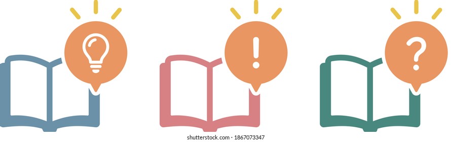 Set of various book icons.
This is a simple and flat illustration for studying, reading and notebook.