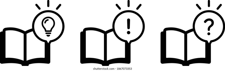 Set of various book icons.
This is a simple and flat illustration for studying, reading and notebook.