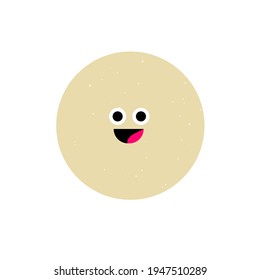 Set of Various bright basic Geometric Figures with face emotions.  Hand drawn trendy Vector illustration for kids. Cute funny characters.