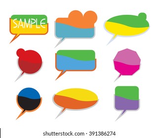set of various bubbles for speech