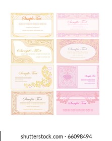 Set of various business cards
