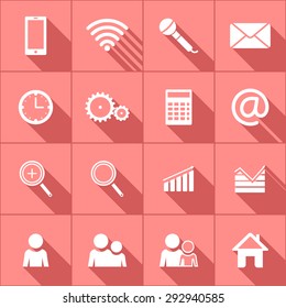 Set of various business design vector illustrations