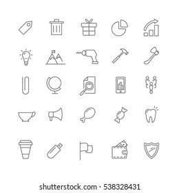Set of various business icons for web