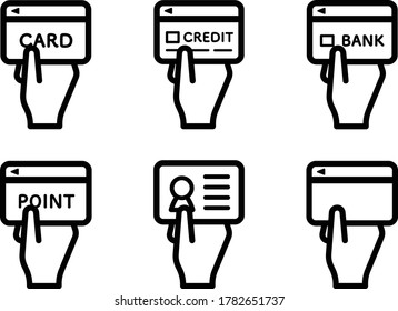 Set of various card icons
