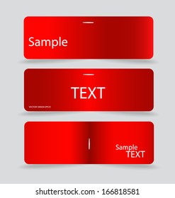Set of various card notes, ready for your message. Vector illustration.