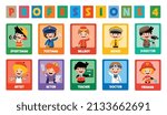 Set Of Various Cartoon Professions