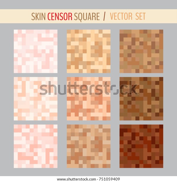 Set Various Censorship Pixel Squares Vector Stock Vector (Royalty Free ...