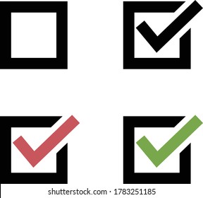 Set of various check boxes