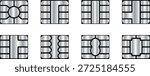 set of various chips for credit and other bank cards with a silver gradient, for mobile applications, websites or interface UX design