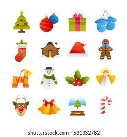 Set of various Christmas and winter vector icons