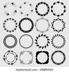 Set of various circles. EPS8.