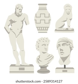Set Of Various Classical Sculptures