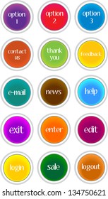 set of various communication icons isolated on white background