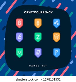 Set of various cryptocurrencies electronic cash symbol vector
