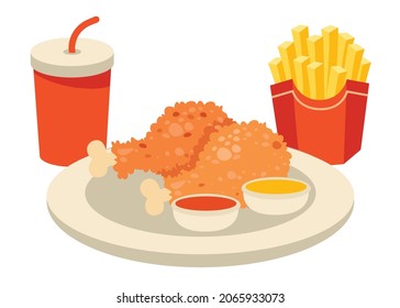 Set Of Various Delicious Foods