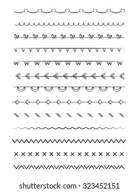 Set of various dividers