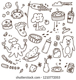 Set of various doodles