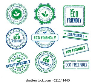 Set of various Eco Friendly stamps