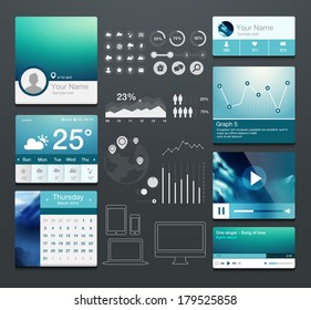 Set of various elements used for user interface