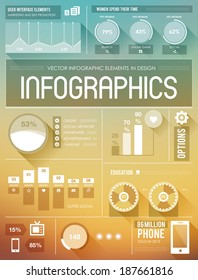 Set of various elements used for user interface 