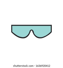 set of Various Eye Glasses Frame Silhouette vector illustration - Vector