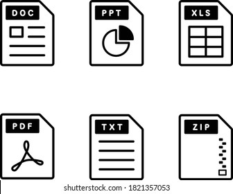 A set of various files and software icons on your computer