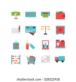A set of various finance icons, eps 10, no transparencies