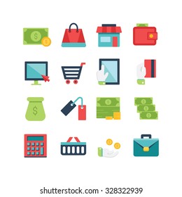 A set of various finance icons, eps 10, no transparencies