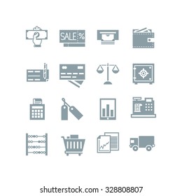 A set of various finance icons, eps 10, no transparencies