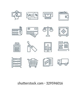 A set of various finance icons, eps 10, no transparencies