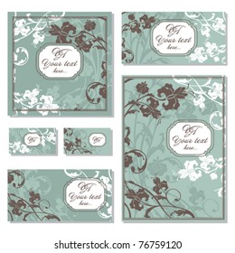 Conjunto de varios marcos florales. Ideal para tarjetas de felicitación e invitaciones.