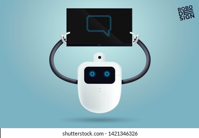 Set of various futuristic robots activity vector illustration. Robot innovation technology science emotions