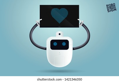 Set of various futuristic robots activity vector illustration. Robot innovation technology science emotions