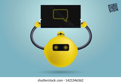Set of various futuristic robots activity vector illustration. Robot innovation technology science emotions