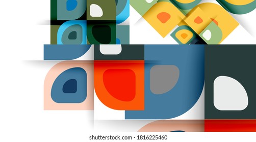 Conjunto de diversos fondos abstractos geométricos. Colección de documentos de escritorio universales