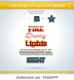 Set of Various Graphic Styles for Design.