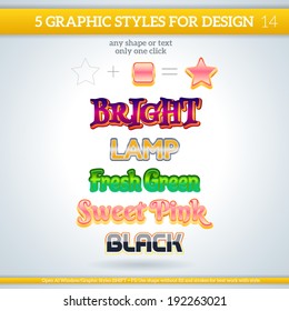 Set of Various Graphic Styles for Design.