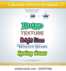 Set of Various Graphic Styles for Design.