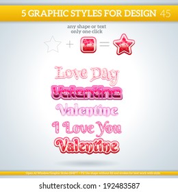 Set of Various Graphic Styles for Design.