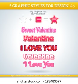 Set of Various Graphic Styles for Design.