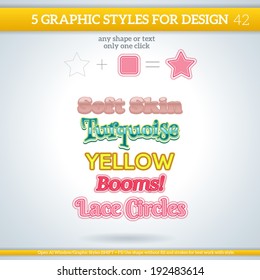 Set of Various Graphic Styles for Design.